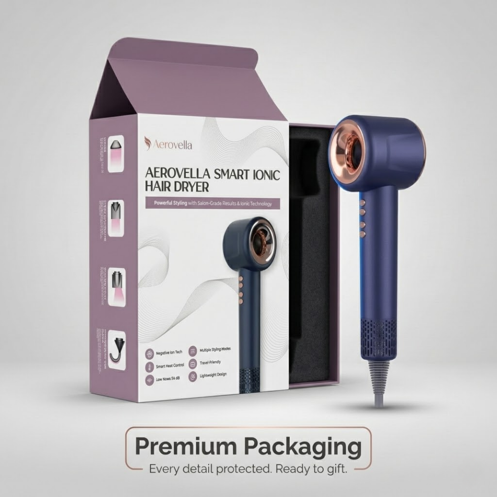 AEROVELLA Smart Ionic Hair Dryer – Frizz Free Hair