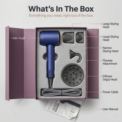 AEROVELLA Smart Ionic Hair Dryer – Frizz Free Hair